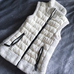 calvin klein performance sherpa trim vest